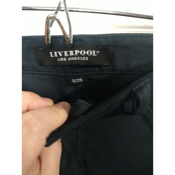 Liverpool Woman 8 Pants Dark Blue Zip Button Stretch Taper Leg Casual Wear - Picture 7 of 11